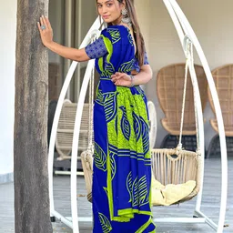 KALINI Ethnic Motifs Block Print Saree image 4