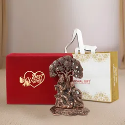 INTERNATIONAL GIFT Brown Radha Krishna Religious Idol Showpiece-image-49