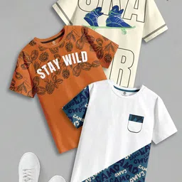 CODEZ Boys 3 Pure Cotton T-shirt-image-91