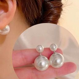 ISLANA Brass Pearls Studs-36