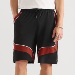 The Souled Store Shadow Blaze Men Colourblocked Cotton Sports Shorts-picture-44
