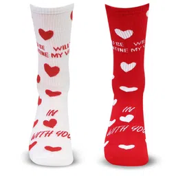 Bonjour Pack Of 2 Assorted Calf Length Couple Socks-34
