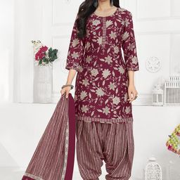 SALWAR STUDIO Printed Pure Cotton Unstitched Dress Material-image-56
