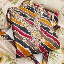 SAINOOR Leheriya Printed Unstitched Dress Material-image-53