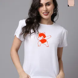 Friskers Women Pack of 2 Graphic Printed Round Neck Cotton T-shirts-picture-10