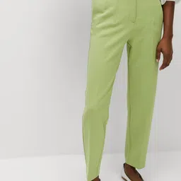 Marks & Spencer Women Tapered Fit High-Rise Trousers-image-52