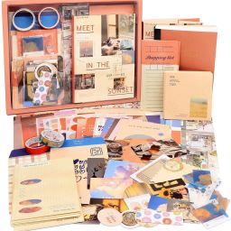 Journal Supplies Kit Vintage Scrapbook Pack for Art Journaling Bullet Theme,Scrapbook Kit-12