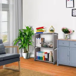 Plastic 3 Shelf Book Organizer Plastic Open Book Shelf-image-25