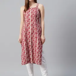Women Printed Viscose Rayon Straight Kurta-image-31