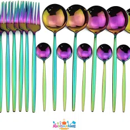 NBD_SPOON_E_RAINBOW_SETOF_24 Stainless Steel Cutlery Set-image-18