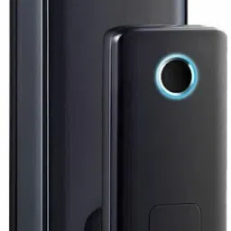 OZONE Smart External Door Lock for Wooden & Metal Doors with 5-way Access Mobile App, Fingerprint, Password, RFID Card and Emergency Key | Black Smart Door Lock-5