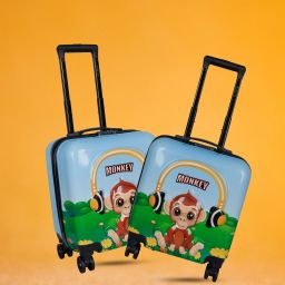 Small Cabin Suitcase (18 inch) 4 Wheels - Kids 18 inch Trolley Bag -Multicolor - Multicolor-image-14