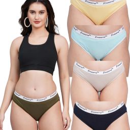 Pack of 5 Women Hipster Multicolor Panty-image-24