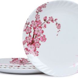 Marry-Gold Melamine Round Quarter Plates (Pack of 4, 7 Inches, Floral Print) (M-QP-9-4) Quarter Plate-0