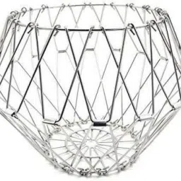 Multipurpose Stainless Steel Folding Fruit and Vegetable Basket for Kitchen/Dining Table/Home (8 Shapes) Steel Fruit & Vegetable Basket-79