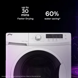 godrej 7 kg FabriSafe Drum, AI Tech With Steam Wash Fully Automatic Front Load with In-built Heater White image 4