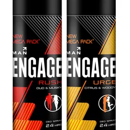 engage Rush & Urge Mega Pack Deo Combo for Men 220ml x2, Long Lasting Deo Spray Deodorant Spray - For Men-picture-46