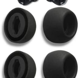 Crysendo Large - 4Pc Black Eartips Sam-Sung Galaxy Buds Pro Over The Ear Headphone Cushion-image-6