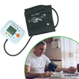 Dishan Automatic Upper Arm Monitor With & Digital Thermometer LED Electronic Home Monitoring One Touch Operation Bp Monitor image 4