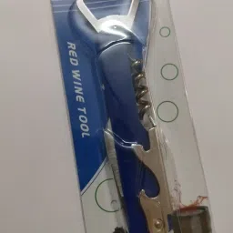 Wine Opener |Bottle| Corkscrew Multipurpose (3 in 1)(Blue) Wine Opener, Corkscrew Bottle Opener with Foil Cutter – Multifunctional (3 in 1) Bottle Opener Set-5