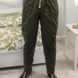 Olive green full elastic pyjama Men Pyjama-image-32