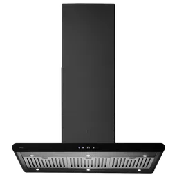 KAFF CANARY DHC BF 90 IS 90cm 1200m³/hr Ductless Wall Mounted Chimney with Baffle Filter (Black)-image-88
