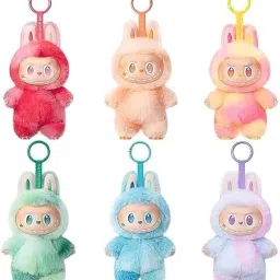 Cute Labubu Bunny Plush Toy – Fluffy Character Doll for Bags, Gifting & Display - 12 mm-20