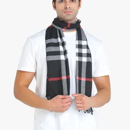 ELLIS Men Black & White Checked Muffler-picture-17
