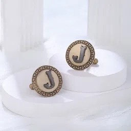 COSA NOSTRAA Textured Alphabet Cufflink-image-90