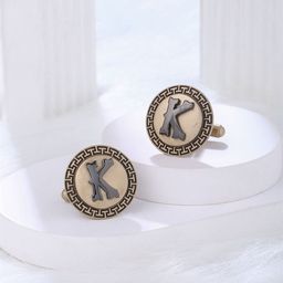 COSA NOSTRAA Textured Alphabet Cufflink-image-32