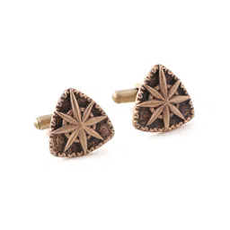 COSA NOSTRAA Gunmetal-Toned Geometric Cufflink-image-20