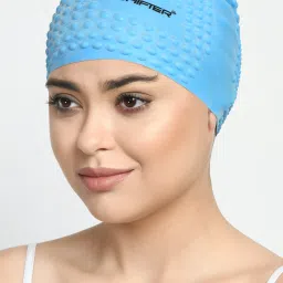 SWIMMING CAP FOR LONG HAIR WOMEN MEN FREE SIZE 100% SILICONE ANYI SLIP MATERIAL Swimming Cap-image-18