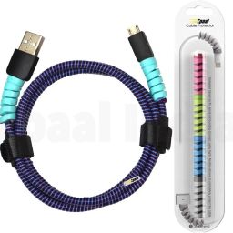 Epaal Port Protector Sleeves (4pcs) with Spiral Triple Color 1.6 Mtr (1pc) Full Size Cable Protector-image-14
