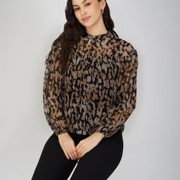 Avor Lifestyle Women Abstract Printed Shirt Style Top-image-85