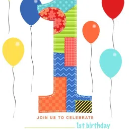First Birthday Invitation Cards for Boy / Girl, 25 self-fill-in Invitation Cards with Envelopes (5*7 inches) - ICB2 Invitation Card-image-11