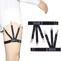 JS Enterprises ™ Shirt Stays For Men, Shirt Holder For Men, Adjustable Elastic Shirt 1 Pair Garter-52