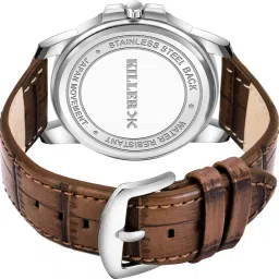 killer Working Day and Date Analog Watch - For Men KL-9200-BROWN image 3
