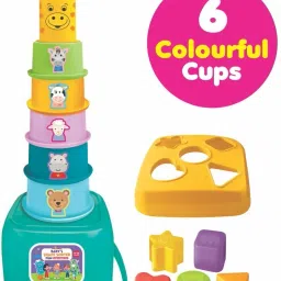 game phactory Games And Toys Cuppy Shappy Stacking & Sorting 3 in 1 Fun Set for 1-3 Years Kids image 3