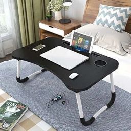 Portable Laptop Table & Study Folding Table ( Black) Wood Portable Laptop Table-image-59
