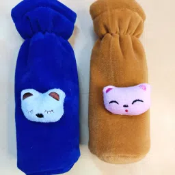Broad Neck Soft Plush Stretchable Baby Milk Feeding Fancy Bottle Cover 250ml-image-84