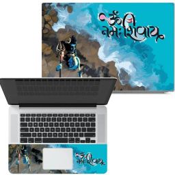 dzazner Techfit Brain Left Right Blue Full Panel Laptop Skins Upto 15.6 inch - No Residue, Bubble Free - Removable HD Quality Printed Vinyl/Sticker/Cover for Dell-Lenovo-Acer-HP - Lord Shiva Blue Sea Self Adhesive Vinyl Laptop Decal 15.6-image-6