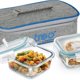 All Fresh Square Tiffin 2 Containers of 400 ml Each with Jacket | Microwave Safe 2 Containers Lunch Box-12