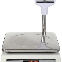 iScale i-01 20kg x 1 g Digital Table Top Weighing Scale with Pole Display, With SS Pan for Retail Shops and Commercial Purposes (10x12 inches) Weighing Scale-2