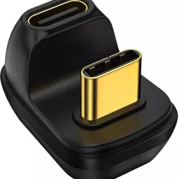SCALEBEE Black U Shape USB Type C Male to Female Otg Adapter Connector 5A / 100W / 40Gbps Phone Converter-15
