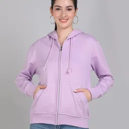 alan jones Women Full Sleeve Solid Hooded Sweatshirt-picture-12