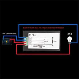 amicisense DC Energy Meter 4 in 1, 6.5V-100V 20A (2kW) Power Meter Digital Display with Blue Back Light Digital Voltage Tester image 3