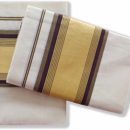 Chithra Fabrics CF 4201 Kerala Traditional Single Set 2.00/2.80m Coffee Solid Women Dhoti-image-78