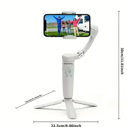 VELOHITA M1 Foldable 3-Axis Gimbal Stabilizer for Smartphones Face Tracking YouTube 3 Axis Gimbal for Mobile image 2