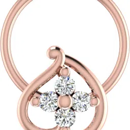 avsar Anchita 14kt Cubic Zirconia Rose Gold Nose Wire-image-12