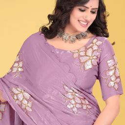 Embroidered Bollywood Georgette Saree-image-89